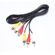 RCA 2선 3선 케이블 연장(암/수) 벌크, RCA 연장(암/수) 3선 1m, 1개, BB