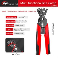 가급 와이어 벤더 전기 기술자를 위한 빨간색 손잡이 압착 피복 제거 도구 정밀 벤딩, 1pcs, 1개