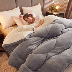 혜신 따뜻한 겨울 양면 극세사 두꺼운 이불 보온