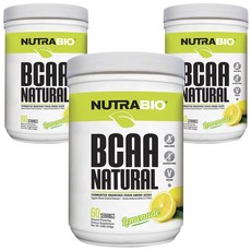 NUTRABIO BCAA健身粉末 檸檬水, 3個, 418克