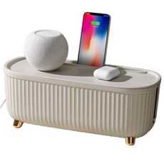 찬란한리빙 대형 멀티탭 정리함 깔끔한 선정리 콘센트 보관, 크림베이지, 1개