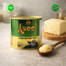 Aseel Pure Butter Ghee 100% Cow Milk UAE 아실 퓨어 버터 기 100% 우유 UAE, 400g, 1개