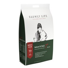 [대용량] 슬로울리라이프 7+ (7~9세) 노령견 노견 시니어 소프트 사료 MEGA PACK 4.8kg, 1개, 연어+오리