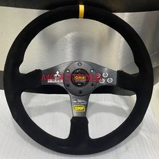 SIMSH 트러스트마스터 T300RS 컨트롤러 스티어링휠 레이싱휠 TGT DIY 핸들, 1개, A. 누벅 가죽 Omp 버튼