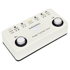 페이지터너 미니 화이트 - Made in Korea 저소음 스위치 1년 무상A/S 블루투스 태블릿 악보 페달, 1개