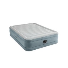 Intex 64823ED 45.7cm(18인치) 퀸 듀라빔 프리미엄 컴포트 공기 주입식 에어 매트리스 여행 및 캠핑용 내장 펌프 포함 272.2kg(600파운드) 지지 용량, Intex 64823ED 45.7cm(18인치) 퀸 듀
