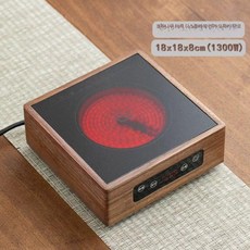 호두 전기 세라믹 스토브 1000W 메이커 곤로, 자세히 보기, 정사각형 호두나무 터치형, 1L