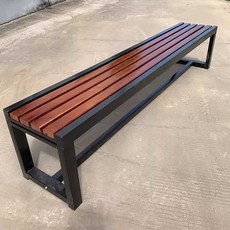 야외 평의자 체어 공장 긴의자 휴식 상품 정류장 창고 대형 1m 밴치(월넛 프레임)