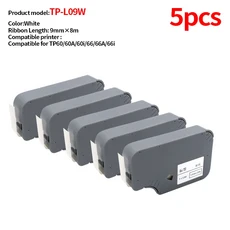 1~10pcs 라벨 용지 TP-L092W Supvan 리본 번호 매기기 기계, 17 TP-L09W--5pcs