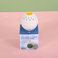 POWER CLEAN 洗衣球 活性炭香氛 洗衣機防纏繞 重複使用, 小號白色 彩盒裝, 1個