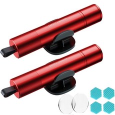 MOTORBUDDY 2팩 자동차 안전 해머 안전벨트 커터 창문 유리 브레이커 및 안전 벨트 커터가 있는 자동 비상 탈출 망치 자동차 사고를 위한 탈출 도구, 레드 (2팩)