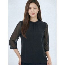 [올포유] 여성 넥스모킹 7부 소매 티블라우스 ALTRN5246-199