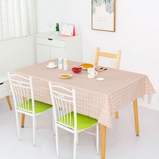 방수테이블보 방수식탁보 4인 체크 모던 식탁보 식탁매트