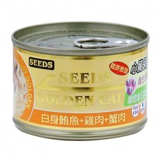 惜時 GOLDEN CAT 健康機能特級金貓罐頭, 白身鮪魚 + 雞肉 + 蟹肉, 170g, 24罐