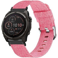 GARMIN 가민 Fenix 8 밴드 20mm 22mm 26mm 퀵핏 통기성 나일론 우븐 원단 교체 액세서리 스트랩 Enduro Fenix Tactix Descen, 핑크