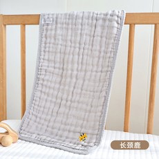 桃園出貨 口水巾 夏季薄款嬰兒三角巾 防水圍兜 嬰兒口水巾紗布毛巾兒童小方巾純棉 口水巾嬰兒全棉360吸水圍嘴非防水新, 長頸鹿（25*50cm）, 1個