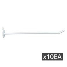 JNCP 타공판 일선후크x10EA, 화이트(25cm), 1세트