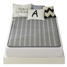 한일좋은자리 탄소열선 고급전기요 1인용 2인용 침대 전기매트 카본 전기장판, 멀티싱글 (70X180 cm), 라인그레이