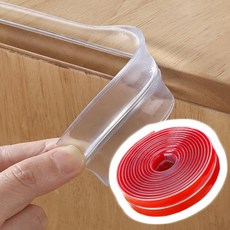 코너캡 일반사용자 충격방지매트 완충기 코너쿠션 충돌방지쿠션, 2개, 투명모서리테이프2M