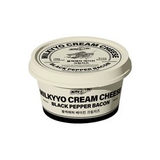 밀키요[고단백 고치즈함량 저칼로리]프리미엄크림치즈 100g 블랙페퍼베이컨 2개입(소비기한 26년 4월 13일), 2개