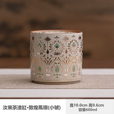 VANLUEE 陶瓷帶蓋防飛灰菸灰缸 家用, 1個, 漏斗菸灰缸敦煌鳳翔小號:標準尺寸1329