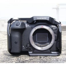 알루미늄 합금 비디오 EOS R7 카메라 케이지 캐논 R7용 쿨 슈 마운트 14 및 38 인치 나사 구멍이 있는 풀 DSLR 장비