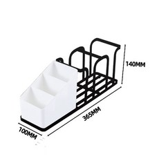 고급 종이컵 홀더 카페 주방 일회용 플라스틱 컵 화이트 테이커 빨대 더블컵(95mm) 보관, 1개, B. 세련된 블랙 색상의 확장형 컵홀더 수납 포함