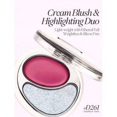 JOOCYEE 크림 블러쉬 & 하이라이팅 듀오284739, D261 AMethySt Aura