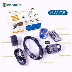 디지털 현미경 전자 광학 수리용 납땜 USB HD C 카메라 1080P 삼안 60FPS 38MP 스테레오 풀 마운트 비디오 PCB, 4) 4K Camera