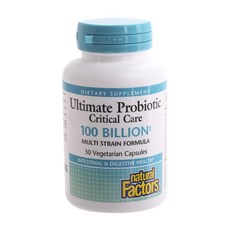 natural Factors 益生菌素食膠囊, 1個, 30顆, 1罐