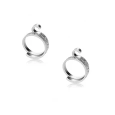 MIUSIE 2pcs 조정 가능한 뜨개질 크로 셰 뜨개질 루프 링 니트 원사 가이드 손가락 빠른 홀더 골무 스레드, 05 circle