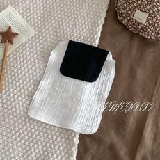 北歐風兒童吸汗巾，棉紗布寶寶隔汗巾，嬰兒墊背巾，幼兒園適用, 黑色-吸汗巾, 1個