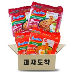 [과자도착] 인도미 미고랭 라면 오리지널 400g X 2개 + 미고랭 라면 핫스파이스 400g X 2개 / 수입라면, 1세트