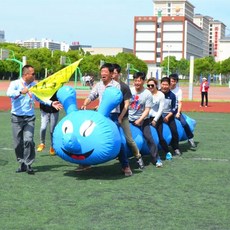 대형 에어바운스 다트판 놀이 게임 운동회 축구 야유회, 5. 성인 5인조 애벌레 이중 도톰