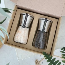 은색초코 핑크소금 통후추 그라인더 2종 세트 상자포장, 핑크소금+통흑후추 블랙그라인더 2P, 1개
