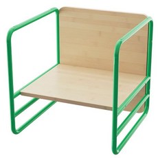 이케아 국내 매장 스모스크라케 다용도 유아용 의자 테이블 그린, 1개, 우드/그린