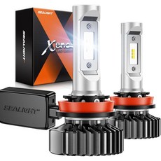 실라이트 9005 전구 30000루멘 8배 밝기 6500K 쿨 화이트 15000RPM 팬 포함 플러그 앤 플레이 IP68 방수 2개 세트, h9