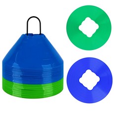 학교체육수업 축구훈련 접시콘세트 스타스포츠 블루20개 그린20개 라바콘 반환점 위치표시, 블루 그린혼합, 1세트