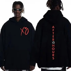 2025 The Weeknd XO 음악 앨범 후드티 남녀 패션 스트리트웨어 힙합 빈티지, 04 black, 06 S