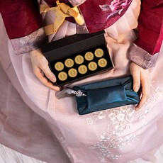 Melt In零用錢罐10格+麻布包+單國花掛飾+圓形貼紙全套組, 青色, 10個