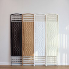 리빙엔터 인테리어파티션 라탄파티션 칸막이 가리개 가림막 병풍 공간분리 자바라칸막이, 1단 중형 추가시 1단 중형 40x150cm