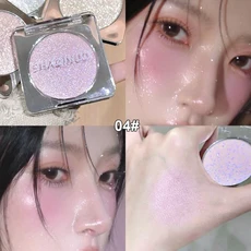 모노크롬 글리터 하이라이터 브라이트닝 아이즈 페이스 메이크업 방수 쉬머 팔레트 다이아몬드 하이라이터, 5mm 00개 한팩 블랙 플랫아이즈