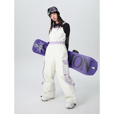 小眾設計不撞款雪怡派新款 工裝高腰滑雪褲女 3L防水全壓膠單雙板連體滑雪服