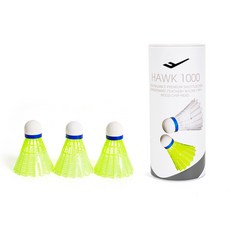 프로스펙스 나일론 셔틀콕 호크 1000, LIME, 3개입, 1개
