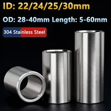 ID 22242530mm 304 스테인리스 스틸 샤프트 부싱 켓 무나사형 원형 스탠드오프 스페이서 슬리브 OD 2840 길이 560mm, 30x40x30mm, 1pcs