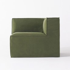 스내그 큐브 압축 롤팩 패브릭 워셔블 풀커버 1인용 모듈 소파, 좌형, 휴미드