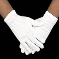 10장 흰색 웨딩 예식 행사 예절 장소 단체 장갑 SH1924, 10개, 화이트 XL