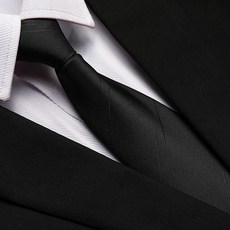 正裝黑色商務免打拉鍊男士職業領帶休閒結婚新郎韓版一拉的領帶8cm 黑色流星 拉鍊默认颜色