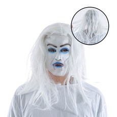 처녀 귀신 가발 + 가면 1p 마스크 연극 소품 할로윈 분장 호러 파티 코스튬 공포
