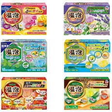 일본 입용제 바스로망 온포 탄산 입욕제, 과실홍차 4종, 1개